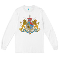 White Iran Coat of arms Flag souvenir Iranian Persian Long Sleeve Tee - PixelFlow