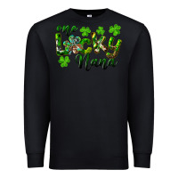 Black St. Patrick's Day One Lucky Nana Premium Sweatshirt - RanaPortraitStore