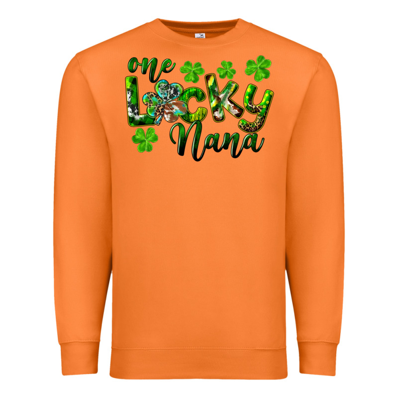 St. Patrick's Day One Lucky Nana Premium Sweatshirt by RanaPortraitStore | Teevron