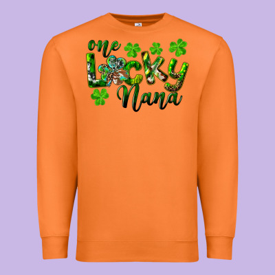 St. Patrick's Day One Lucky Nana Premium Sweatshirt Designed By Ranaportraitstore