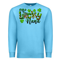 Ocean Blue St. Patrick's Day One Lucky Nana Premium Sweatshirt - RanaPortraitStore
