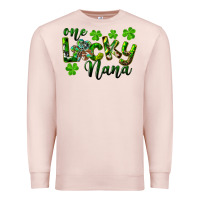 Pale Pink St. Patrick's Day One Lucky Nana Premium Sweatshirt - RanaPortraitStore