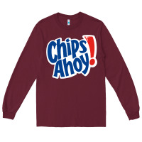 Burgundy chips ahoy snack Long Sleeve Tee - PixelFlow