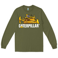 Army Green bulldozercat 2 Long Sleeve Tee - PixelFlow