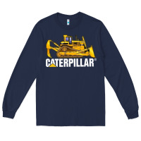 Navy bulldozercat 2 Long Sleeve Tee - PixelFlow