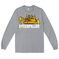 Heather Grey bulldozercat 2 Long Sleeve Tee - PixelFlow