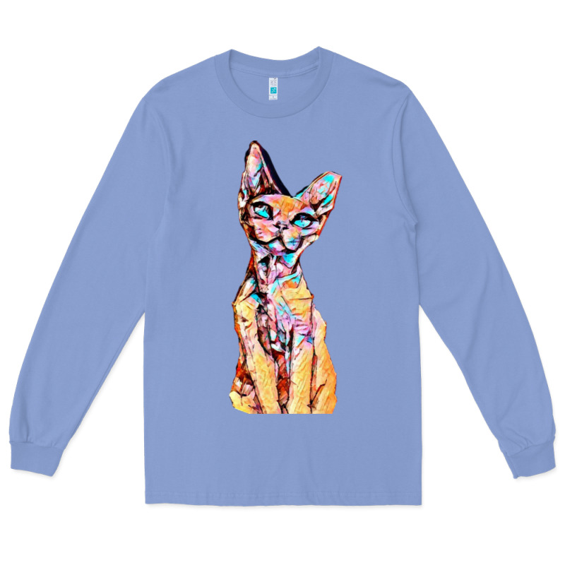 Colorful Cat Long Sleeve Tee by PixelFlow | Teevron