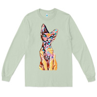 Matcha Colorful Cat Long Sleeve Tee - PixelFlow