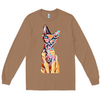 Toasted Coconut Colorful Cat Long Sleeve Tee - PixelFlow