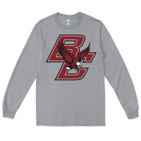 Heather Grey boston college eagl3s Long Sleeve Tee - SnappyArt