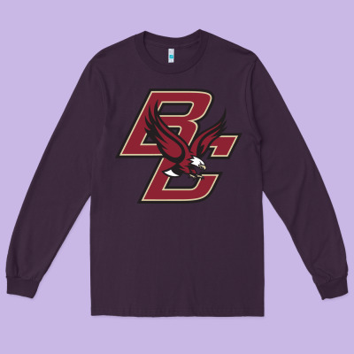 Boston College Eagl3s Long Sleeve Tee Designed By Snappyart