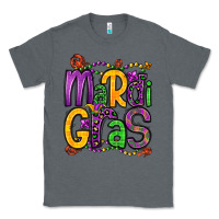 Charcoal Heather mardi gras Classic Tee - OliviaCreatesArt