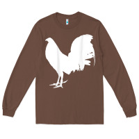 Chestnut game fowl gallegos, rooster, chicken t shirt Long Sleeve Tee - PixelFlow
