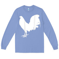 Colony Blue game fowl gallegos, rooster, chicken t shirt Long Sleeve Tee - PixelFlow