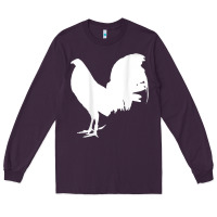 Plum game fowl gallegos, rooster, chicken t shirt Long Sleeve Tee - PixelFlow