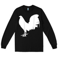 Black game fowl gallegos, rooster, chicken t shirt Long Sleeve Tee - PixelFlow