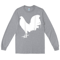 Heather Grey game fowl gallegos, rooster, chicken t shirt Long Sleeve Tee - PixelFlow