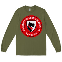 Army Green carnegie mellon tartans Long Sleeve Tee - SnappyArt