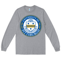 Heather Grey the-university-of-pittsburgh Long Sleeve Tee - SnappyArt