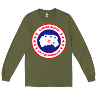 Army Green canada goose Long Sleeve Tee - SnappyArt