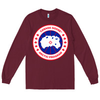Burgundy canada goose Long Sleeve Tee - SnappyArt