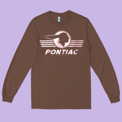 Pontiac Distressed Long Sleeve Tee Designed By Snappyart