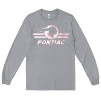 Heather Grey pontiac distressed Long Sleeve Tee - SnappyArt