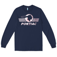 Navy pontiac distressed Long Sleeve Tee - SnappyArt