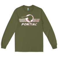 Army Green pontiac distressed Long Sleeve Tee - SnappyArt