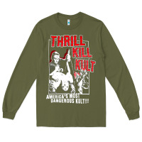 Army Green Thrill Kill Kults, Thrill Kill Kults vintage, Thrill Kill Kults art, T Long Sleeve Tee - SnappyArt