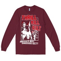 Burgundy Thrill Kill Kults, Thrill Kill Kults vintage, Thrill Kill Kults art, T Long Sleeve Tee - SnappyArt