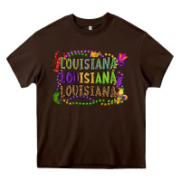 Chocolate Brown louisiana louisiana louisiana mardi gras Heavy Core Tee - OliviaCreatesArt