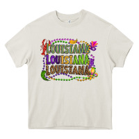 Cream louisiana louisiana louisiana mardi gras Heavy Core Tee - OliviaCreatesArt