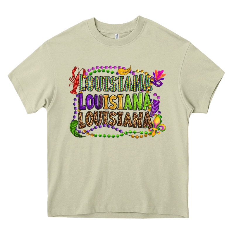 Louisiana Louisiana Louisiana Mardi Gras Heavy Core Tee by OliviaCreatesArt | Teevron