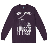 Plum lumberjack don't worry i hugged it first lumberjack wood cutter logger Long Sleeve Tee - SnappyArt