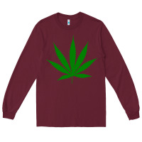 Burgundy Weed Long Sleeve Tee - SnappyArt