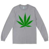 Heather Grey Weed Long Sleeve Tee - SnappyArt