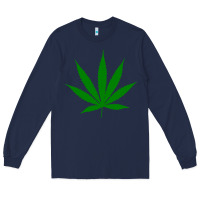 Navy Weed Long Sleeve Tee - SnappyArt