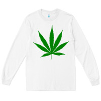 White Weed Long Sleeve Tee - SnappyArt