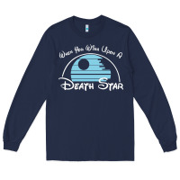Navy when you wish upon a death star Long Sleeve Tee - SnappyArt