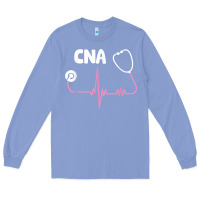 Colony Blue cna nurse t shirt Long Sleeve Tee - SnappyArt