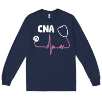 Navy cna nurse t shirt Long Sleeve Tee - SnappyArt