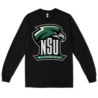 Black northeastern state riverhawks Long Sleeve Tee - SnappyArt