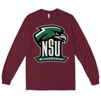 Burgundy northeastern state riverhawks Long Sleeve Tee - SnappyArt