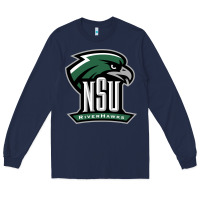 Navy northeastern state riverhawks Long Sleeve Tee - SnappyArt