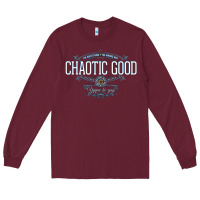 Burgundy Chaotic Good Essential  Copy Long Sleeve Tee - SnappyArt
