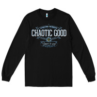 Black Chaotic Good Essential  Copy Long Sleeve Tee - SnappyArt