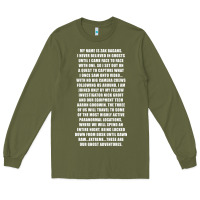 Army Green MY NAME IS ZAK BAGANS - GHOST ADVENTURES Long Sleeve Tee - SnappyArt