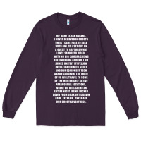 Plum MY NAME IS ZAK BAGANS - GHOST ADVENTURES Long Sleeve Tee - SnappyArt