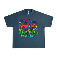 Midnight Navy my child may be non verbal but this papa ain't Urban Heavy Tee - LillyAllenDesigns